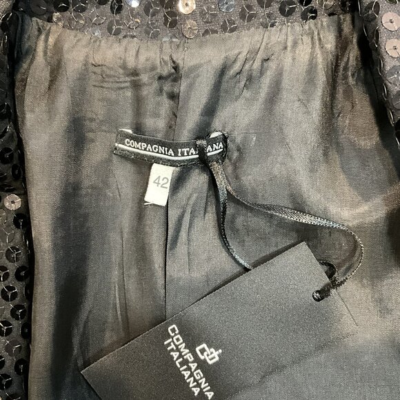 Compagnia Italiana Black Sequin Blazer-Made in Italy- IT42 - Picture 5 of 5